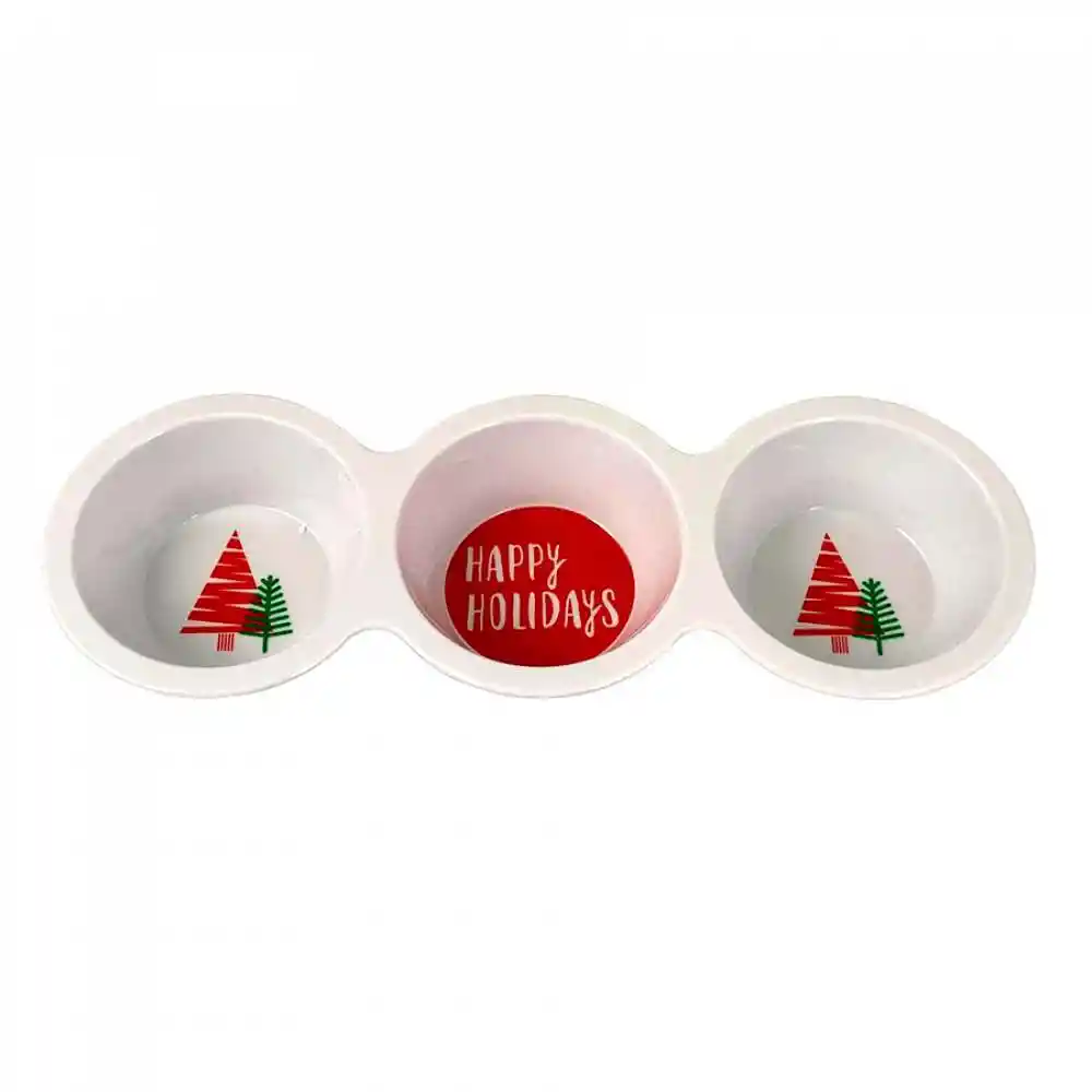 Dips And Chips Salseros Navideños Happy Holidays 37.5x13.5x5cm