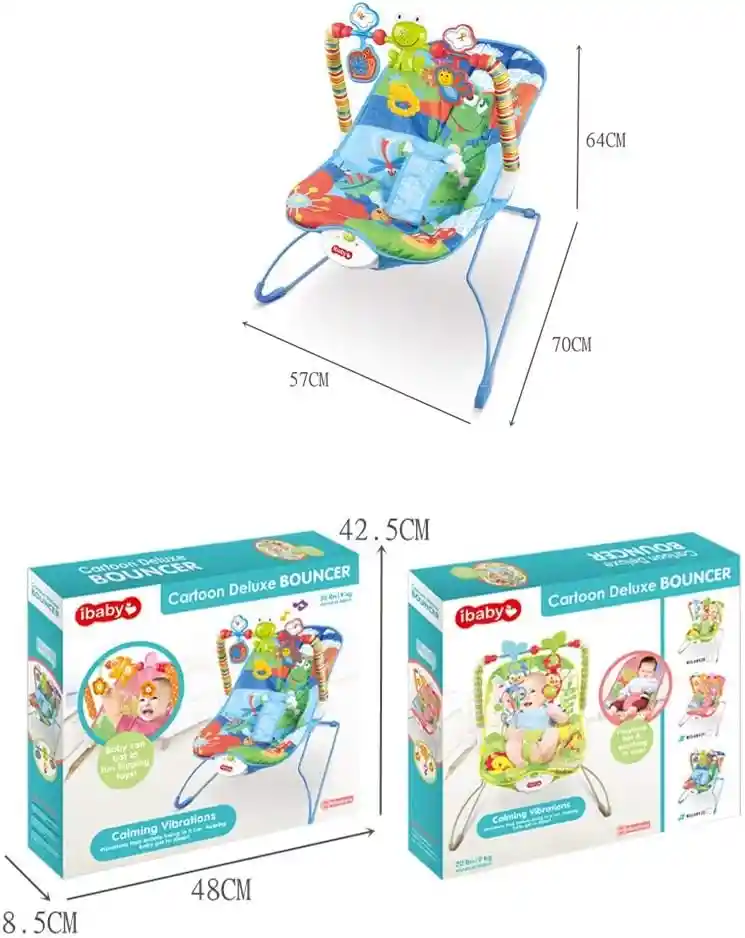 Silla Para Bebe Rosada Con Vibración Estimulación Temprana