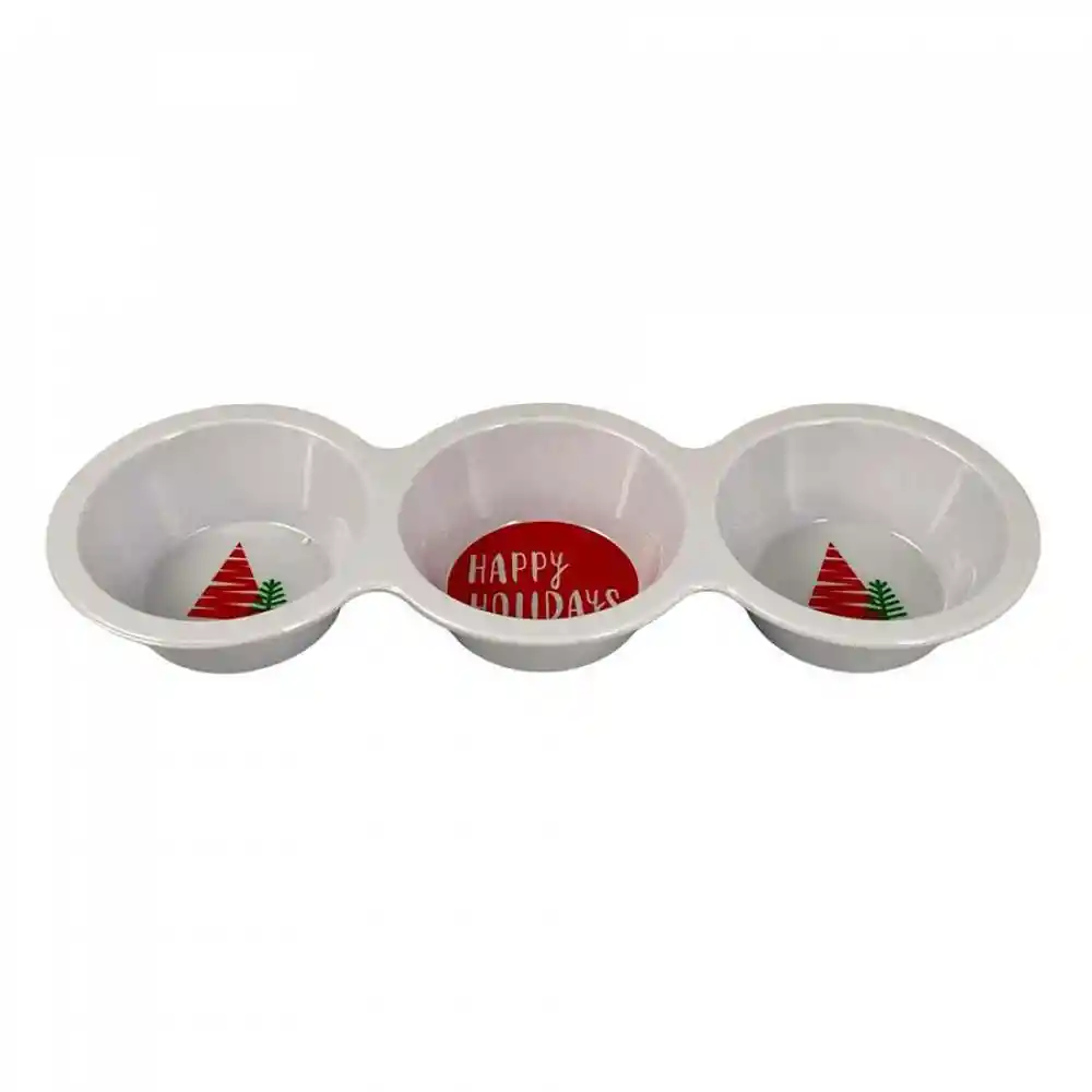 Dips And Chips Salsero Poinsettia Nav 37.5x13.5x5