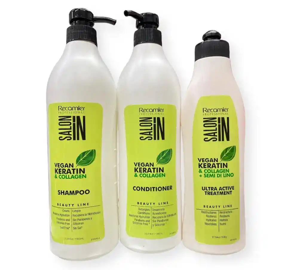 Kit Vegan Keratin Colageno Recamier X 1000ml