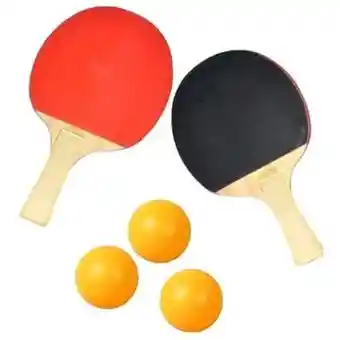 Set Raquetas Goma Para Tenis De Mesa Paleta Juego Ping Pong Con 3 Pelotas