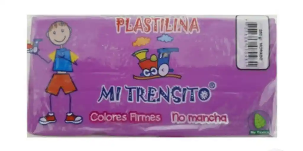 Plastilina Morada Barra 250g Mi Trensito