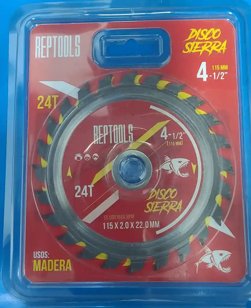 Disco Sierra O Corte Madera 24 Dientes 4".1/2