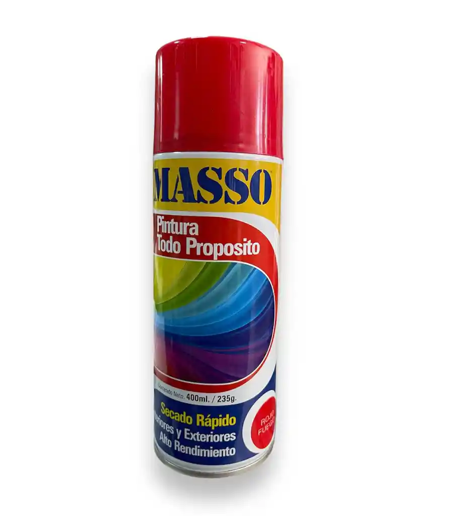 Pintura Laca En Aerosol Rojo Fuego Masso 400ml