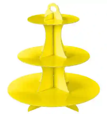 Torre Para Cupcakes Color Amarillo Decoración Fiesta Cumpleaños Bautizos Eventos