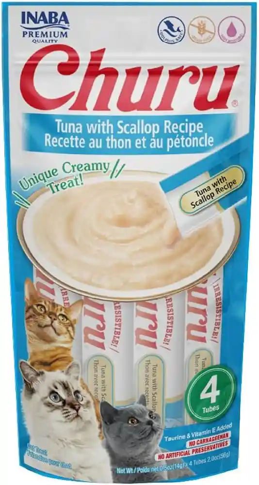 Churu Tuna Recipi With Sea Food Flavor / Bolsa X 4 Un X 14gr (agua Marina)