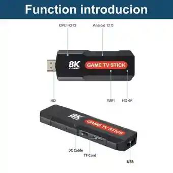 Consola De Juegos + Convertidor Smart Tv Hdmi Game Stick 8k 10.000 Juegos