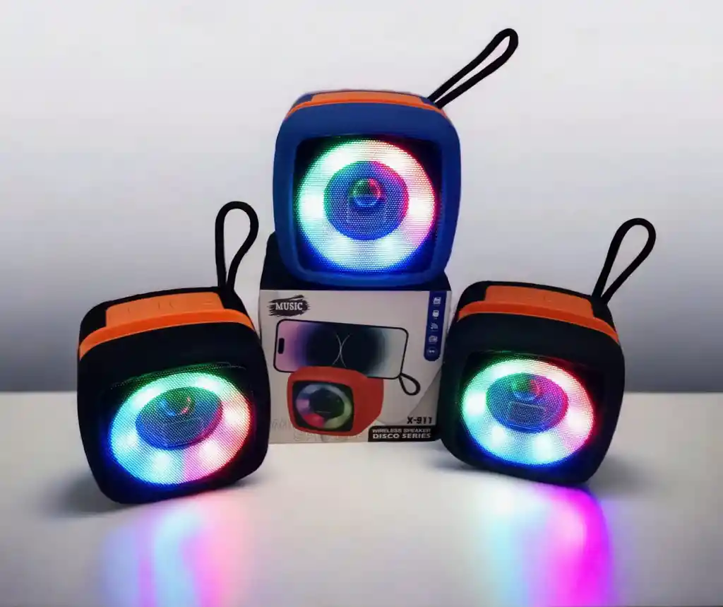 Mini Parlante Portátil Bluetooth Luz Led Porta Celular X911