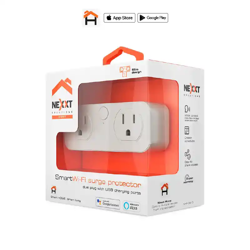 Toma Nexxt Smart Nhp D610 Wifi 2 Salidas