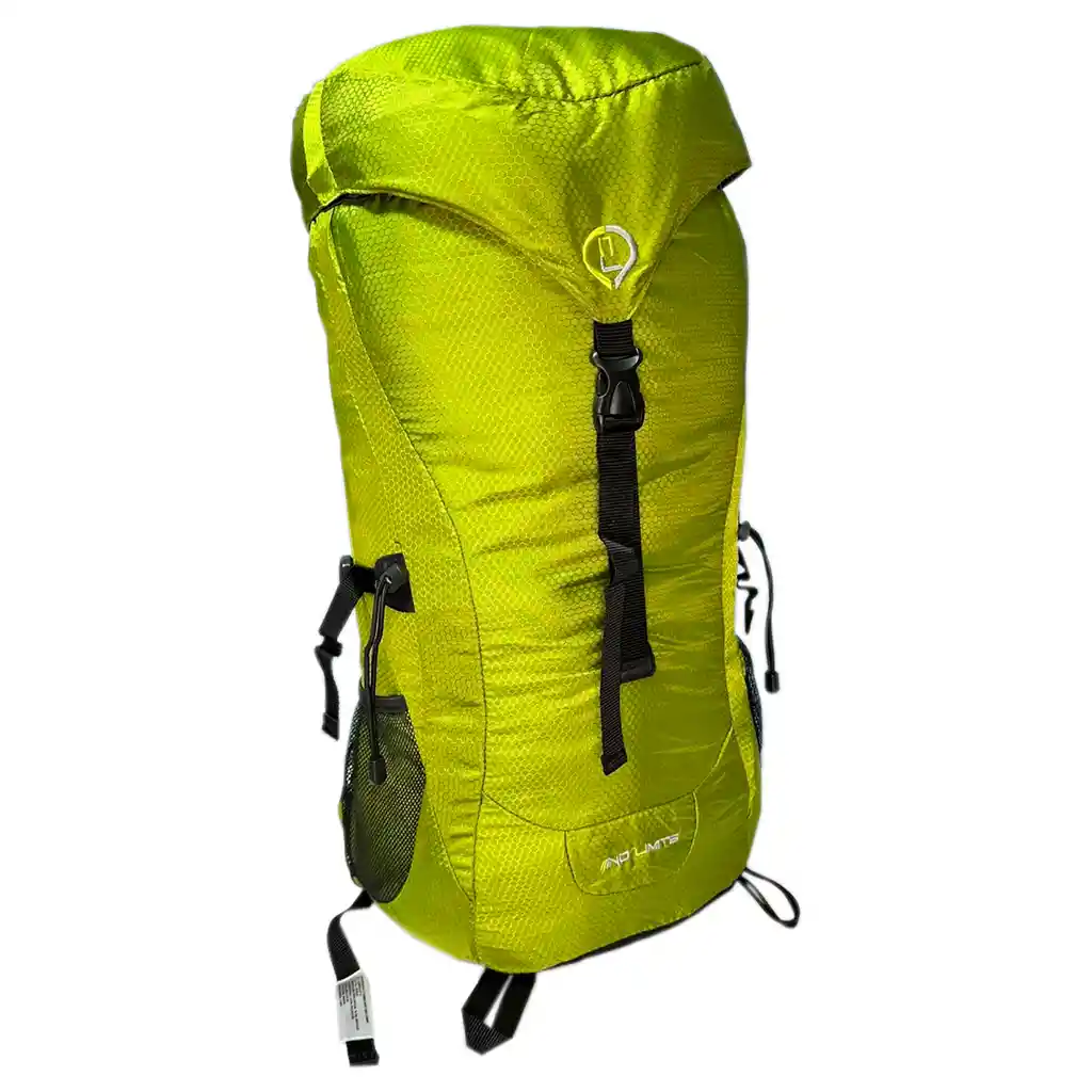 Morral Maleta Camping 70 Litros Varillado Viaje Rain Cover Verde Ref 6275