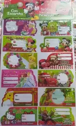 Tarjetas Adhesivas Navideñas De - Para Sobre X 100 Tarjetas