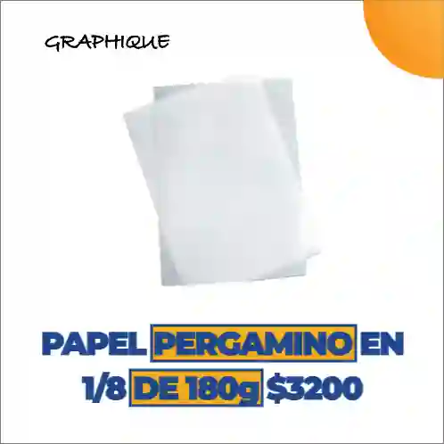 Papel Pergamino En 1/8 De 180g