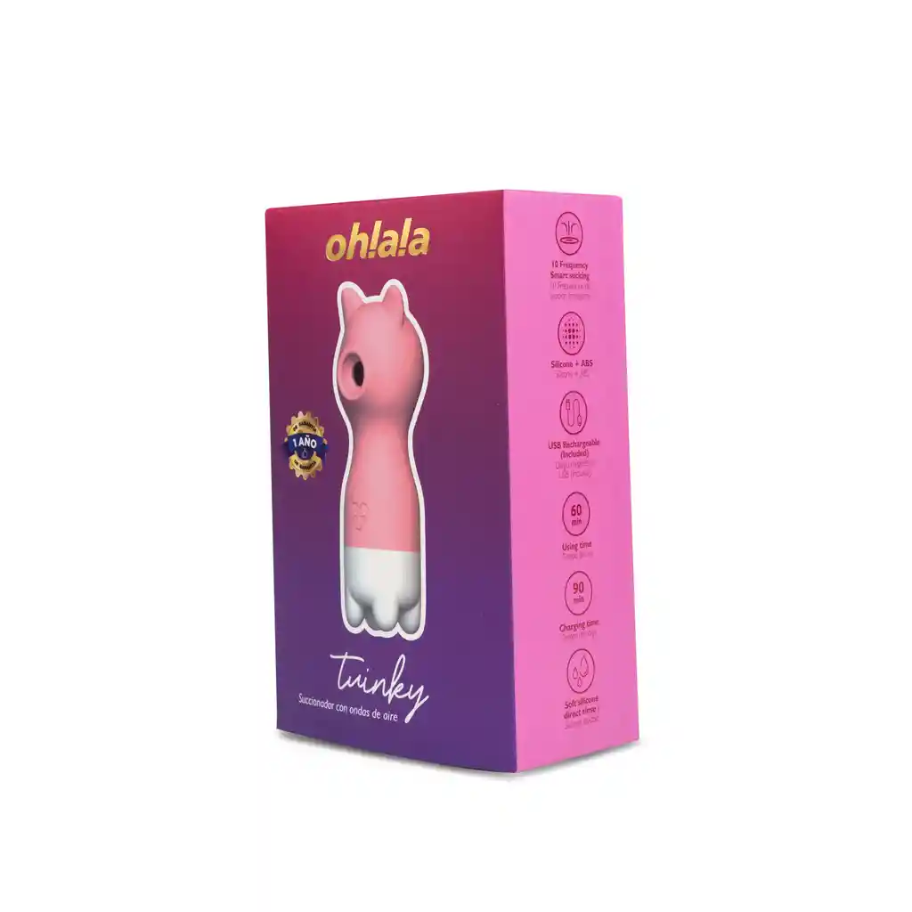 Succionador De Clitoris Tuinky Rosado Recargable Majestic