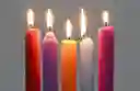 Velas Velitas Navideñas Multicolor Mediana X10