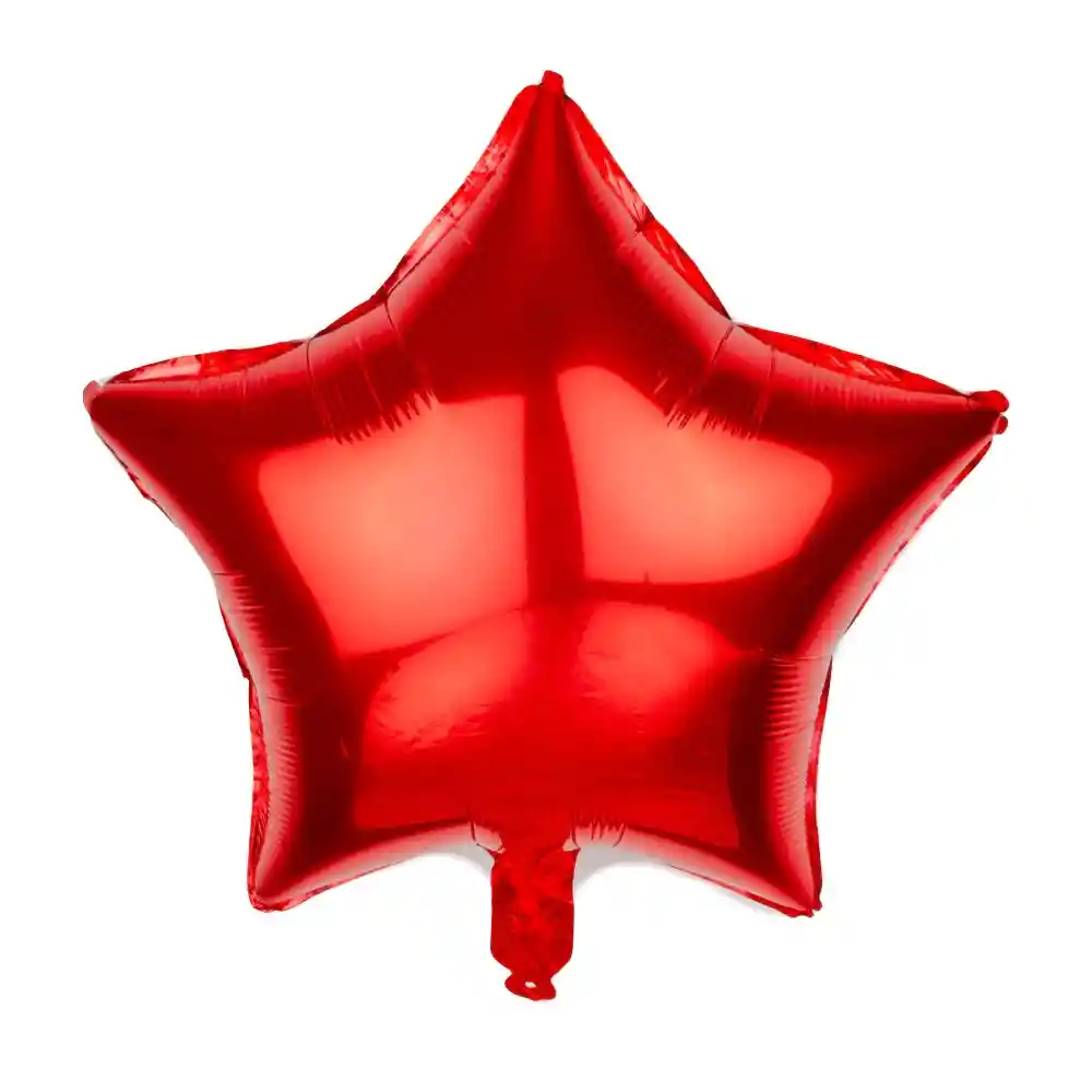 Globo Metalizado Estrella 18" 46 Cms Rojo