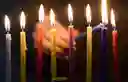 Velas Velitas Navideñas Multicolor Pequeña X10