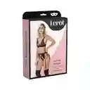 Conjunto Lencería Lara Talla S/m Lerot Negro