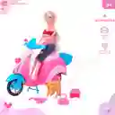 Muñeca Princesa Con Moto Y Cachorro Juguete Para Niñas