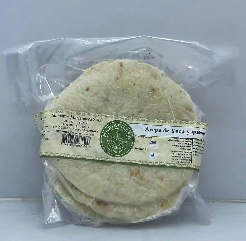 Arepa De Yuca Y Queso 280g Mariapilera