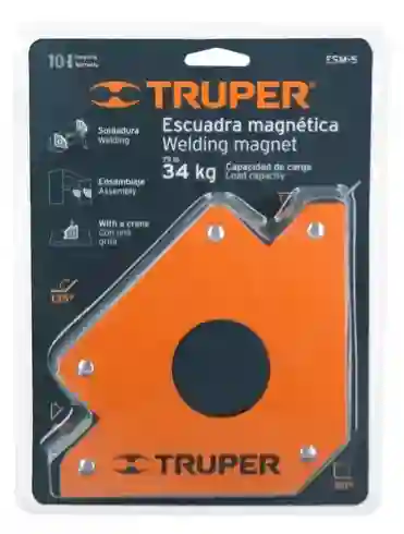 Escuadra Magnética Para Soldar 5 Pulgada 34 Kgs Truper 15408