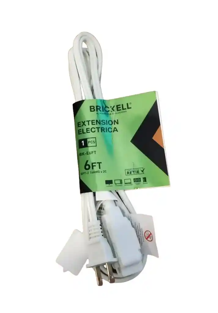 Extension Electrica Brickell Blanca 1.82 Metros 6 Ft