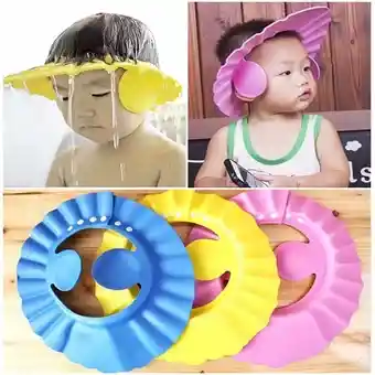 Gorro Bebé Para Baño Protector De Ojos Y Oídos Rosado