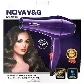 Secador De Cabello 5000w 5 Posiciones Original Nova Vg