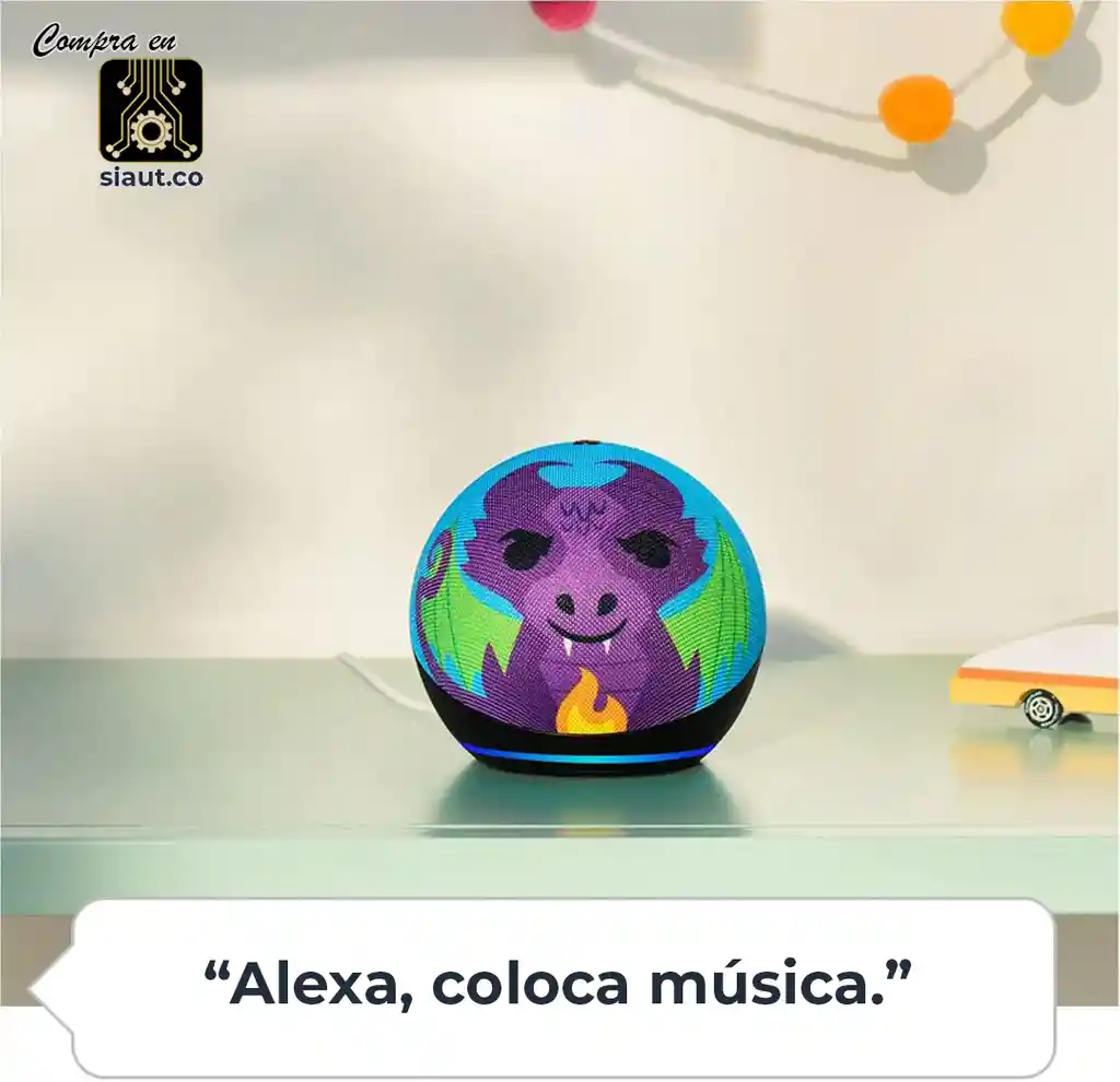 Amazon Alexa Echo Dot 5ta Gen Kids Buhó Verde Turquesa