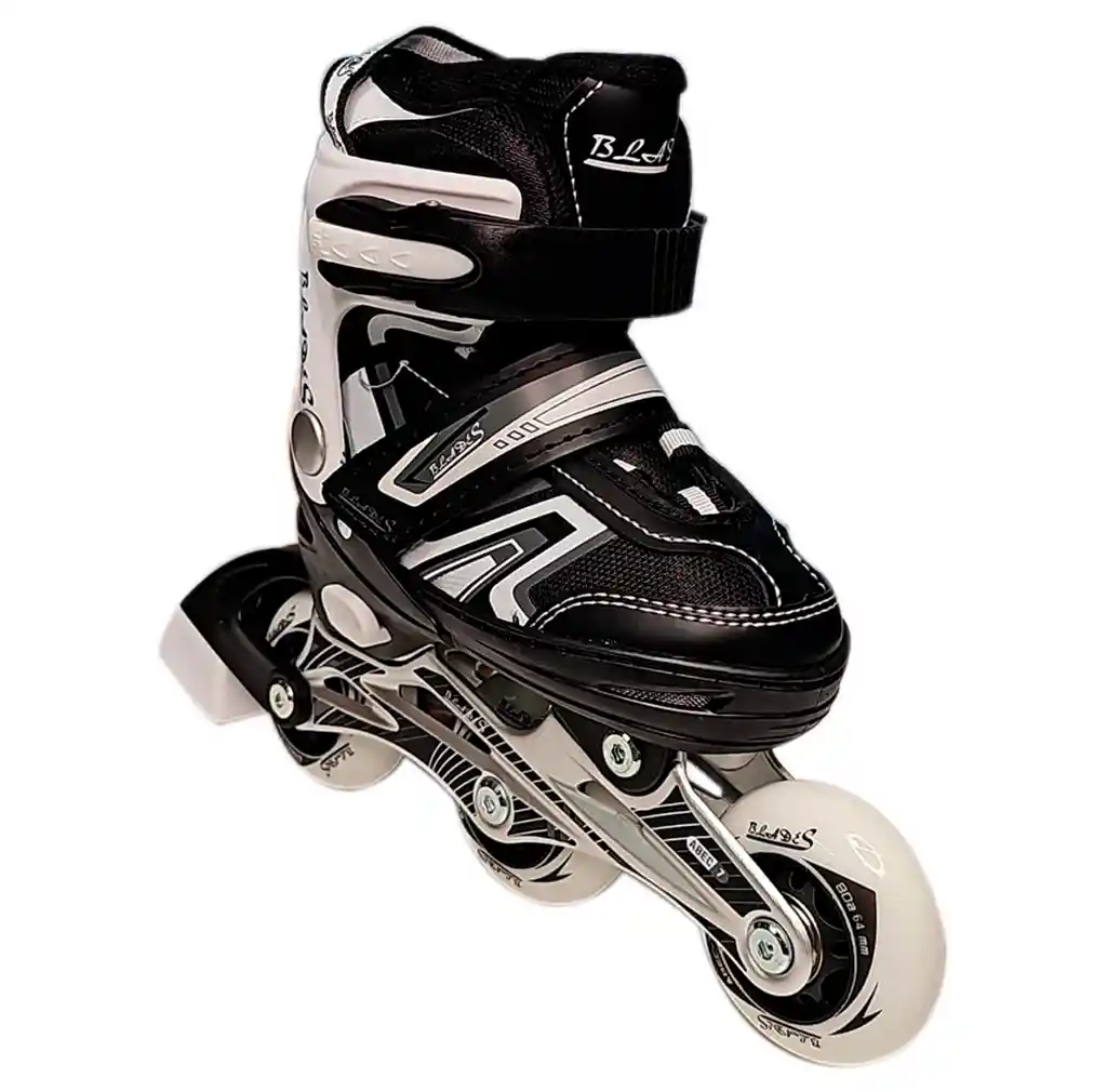 Kit Patines Semiprofesionales Blades Casco Y Protección Negro 27-30