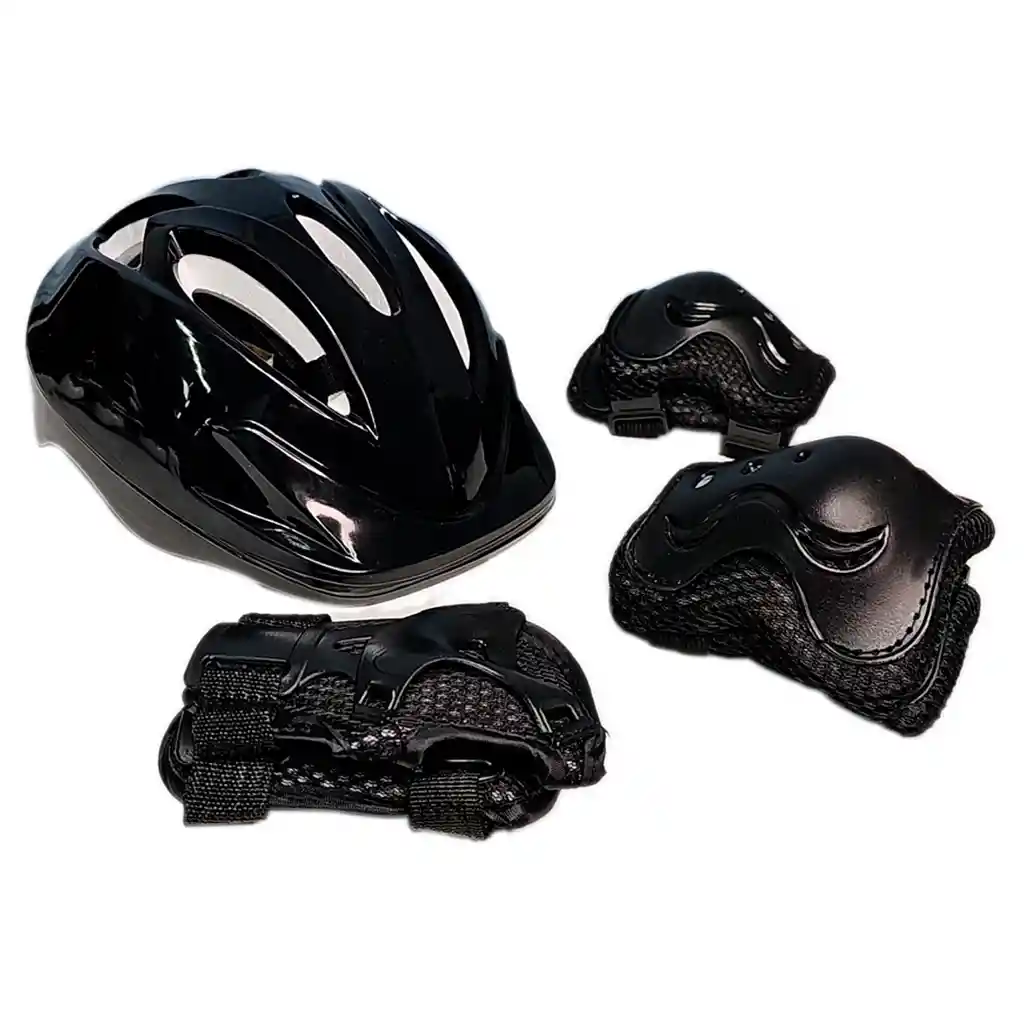 Kit Patines Semiprofesionales Blades Casco Y Protección Negro 27-30