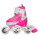 Kit Patines Semiprofesionales Blades Casco Y Protección Rosa 27-30