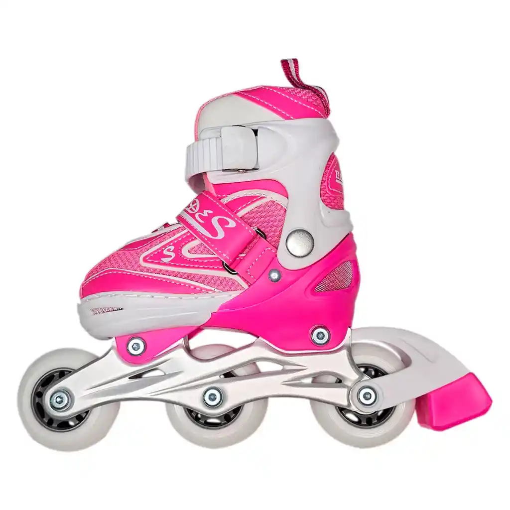 Kit Patines Semiprofesionales Blades Casco Y Protección Rosa 27-30