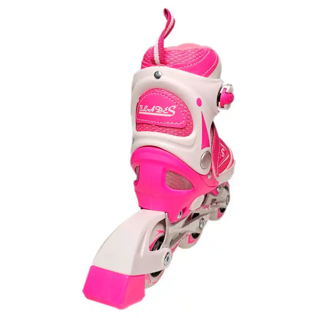 Kit Patines Semiprofesionales Blades Casco Y Protección Rosa 27-30