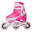 Kit Patines Semiprofesionales Blades Casco Y Protección Rosa 27-30