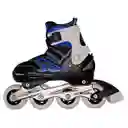 Kit Patines Semiprofesionales Blades Casco Y Protección Azul 35-38