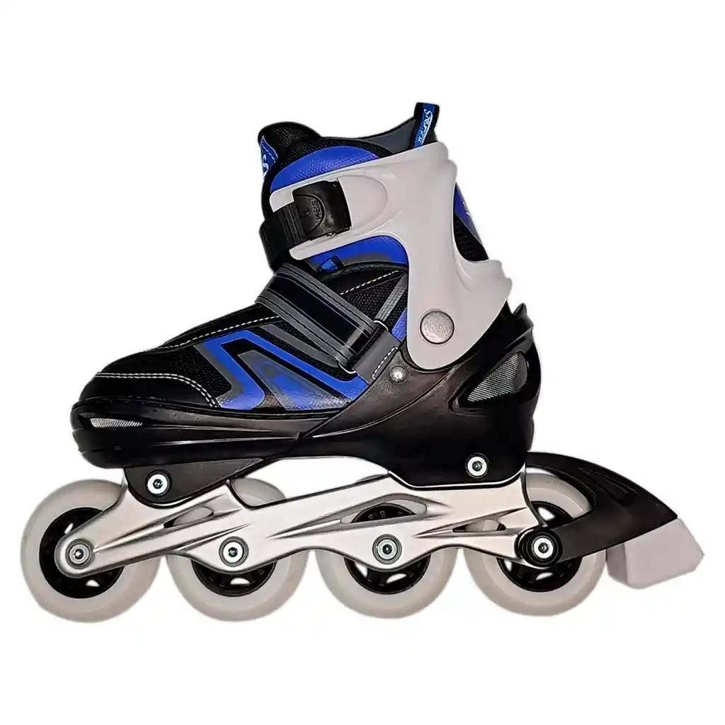 Kit Patines Semiprofesionales Blades Casco Y Protección Azul 35-38