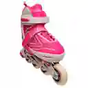 Kit Patines Semiprofesionales Blades Casco Y Protección Rosa 35-38