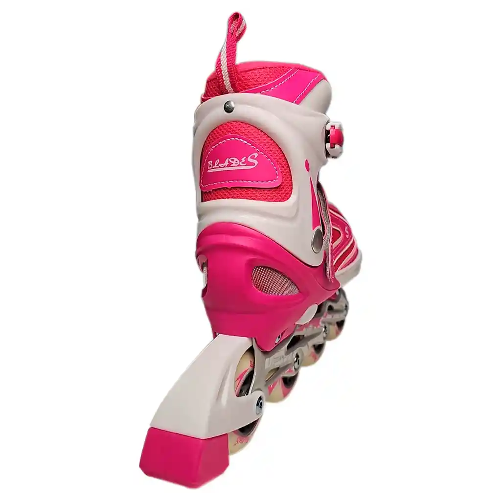 Kit Patines Semiprofesionales Blades Casco Y Protección Rosa 35-38