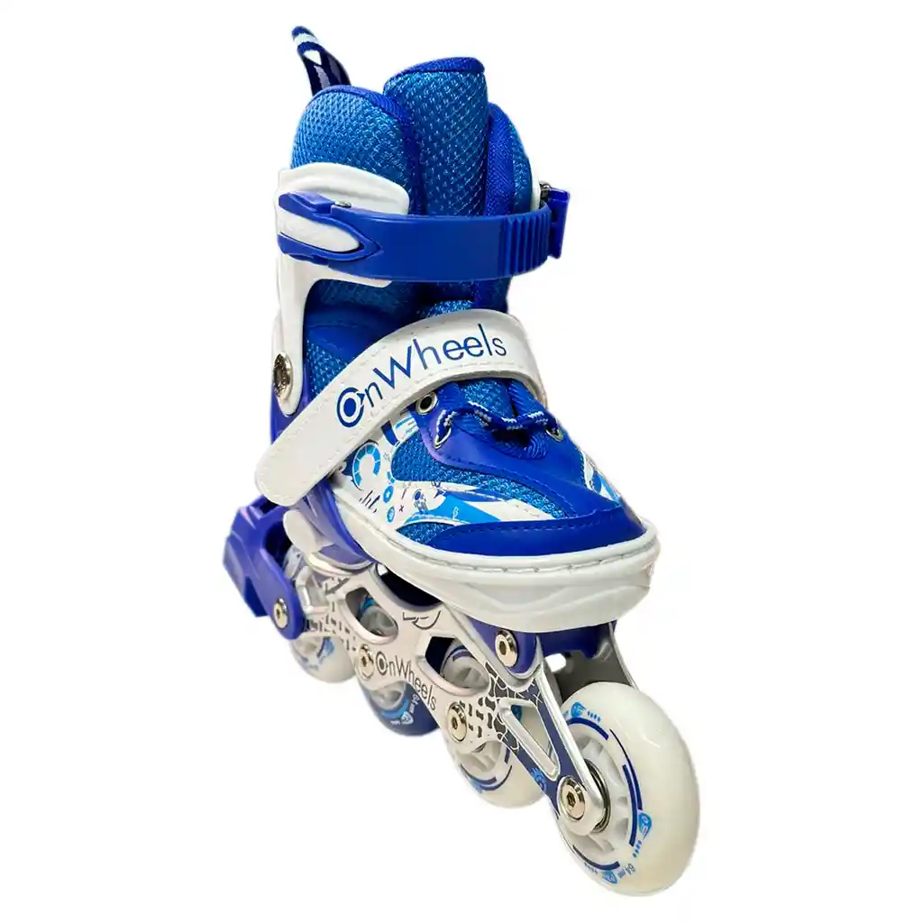 Patines Ajustables Linea Semiprofesionales Kit Onwheels Niño Azul 29-33