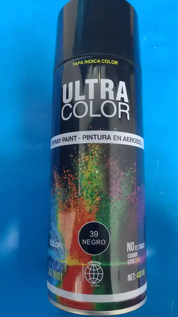 Pintura Aerosol Color Negro X400ml