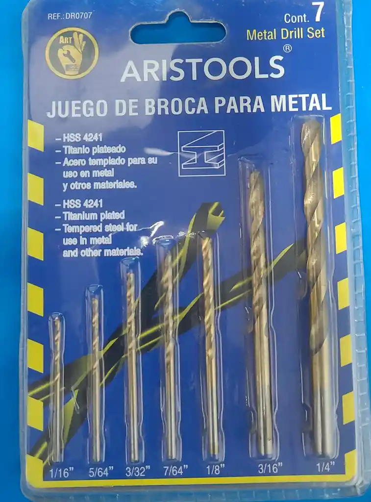 Juego De 7 Brocas Para Metal Linea Económica