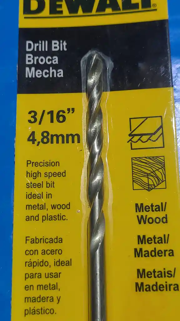 Broca 3/16 Dewalt 4,8mn