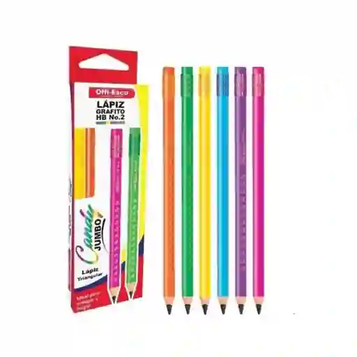 Lapiz Grafito Triangular Jumbo Hb N° 2 X 2 Unidades