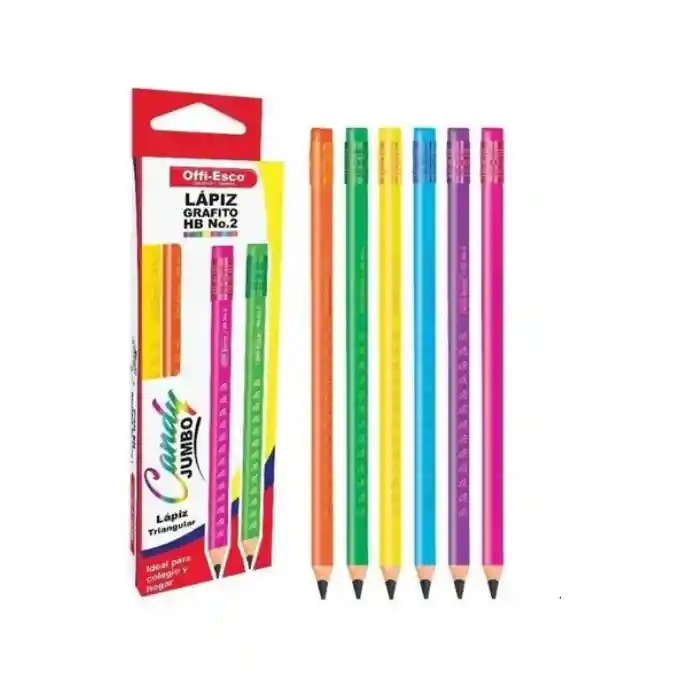 Lapiz Grafito Triangular Jumbo Hb N° 2 X 2 Unidades
