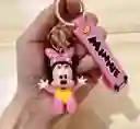 Llavero Del Personaje Minnie Bebé Con Pijama Rosada