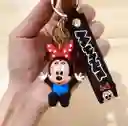 Llavero Del Personaje Minnie Bebé Con Pijama Negra