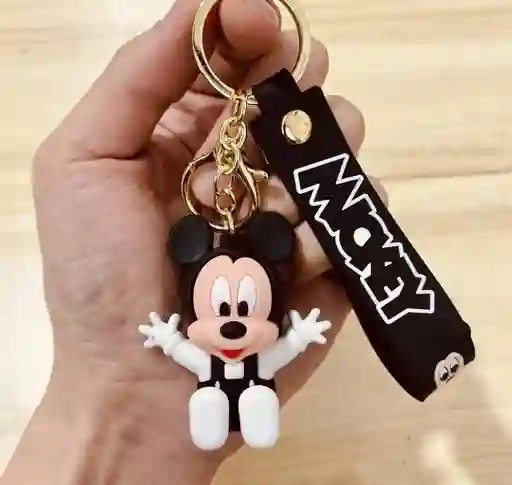 Llavero Del Personaje Mickey Bebé En Pijama Negra