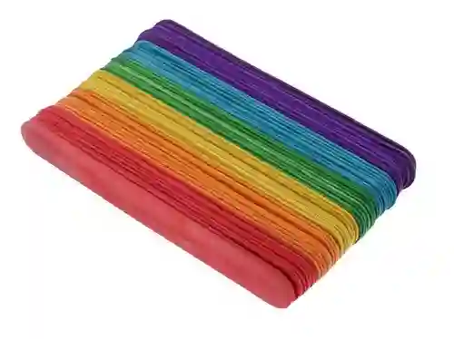 Palos De Paleta De Colores X50 Unidades