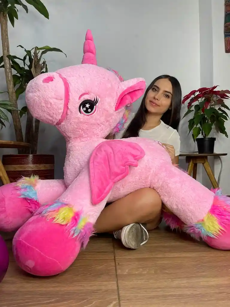 Unicornio Rosa Grande 140 Cm