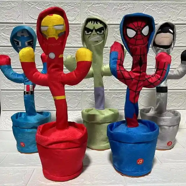 Cactus Bailarin 120 Canciones Marvel Imitador De Voz Recargable